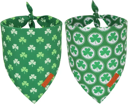 Vista 12 de PTDECOR Bandana de Halloween para perro, bufanda festiva reversible para mascotas, varios tamaños, bandanas triangulares de Halloween para cachorros