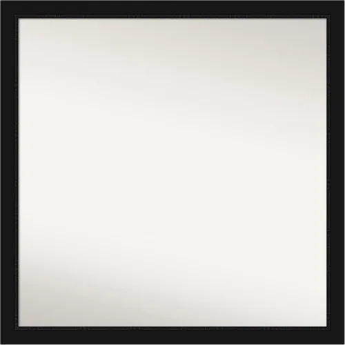 Vista 312 de Amanti Art Espejo de baño negro para sobre fregadero, 22 x 22 pulgadas, espejo de tocador cuadrado estrecho negro Avon, marco de madera casual