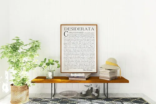 Vista 2 de Wallbuddy Poema Desiderata en Español Desiderata Poster de Poesía Desiderata Regalo de Graduación Poema para Estudiante Graduado por Max Erhmann