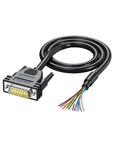 Vista 10 de Paquete de 4 conectores DB9 a extremo de cable desnudo D-SUB de 9 pines RS232 Serial Cable de extensión doble blindado, hembra a cables de 9