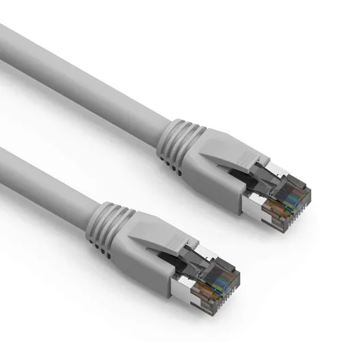 Vista 10 de Cable de red LAN de Internet RJ45 Cat8 RJ45 de 0.5 pies, interior/exterior, 24 AWG – Último 40Gbps 2000Mhz, resistente a la intemperie S/FTP