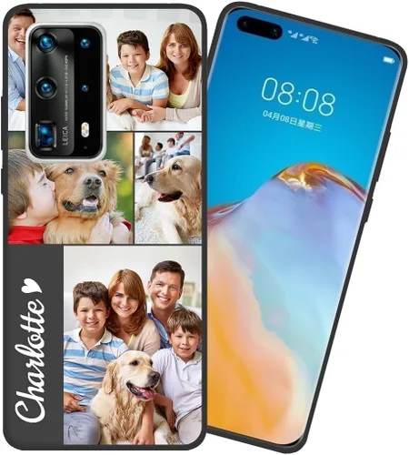 Vista 2 de Styletify Funda de teléfono personalizada para Huawei P40 Pro Plus, collages de múltiples imágenes, funda protectora a prueba de arañazos y caídas