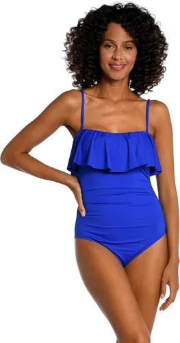 Vista 16 de La Blanca Top de traje de baño cruzado sobre el hombro Island Goddess para mujer