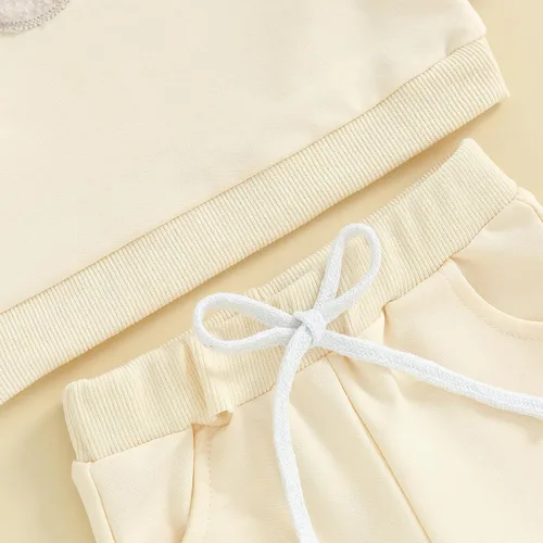 Vista 6 de Ropa para el día de San Valentín para bebés, niños y niñas, con bordado de amor, de manga larga, para otoño e invierno