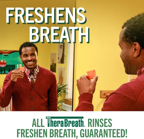 Vista 9 de TheraBreath Fresh Breath - Enjuague bucal Rainforest Mint, sin alcohol, 16 onzas líquidas (paquete de 2)