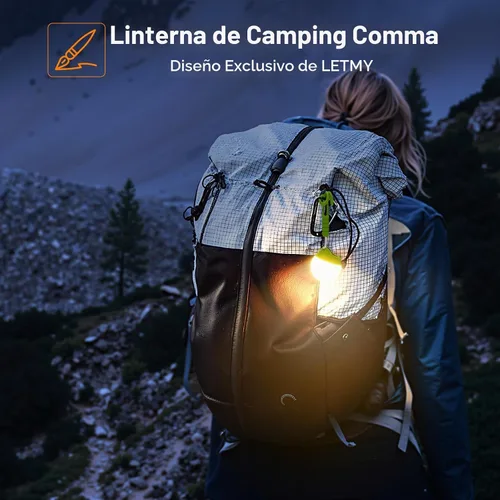 Vista 3 de LETMY Luces de campamento recargables, paquete de 4 luces portátiles para tienda de campaña con 4 modos de iluminación, mini linterna de campamento