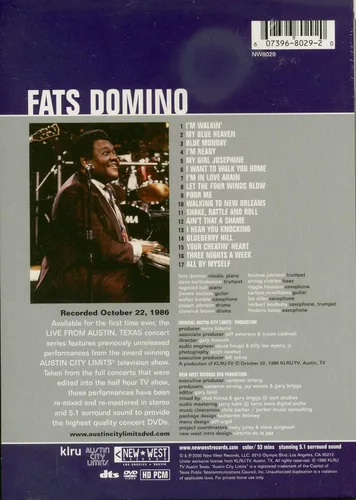 Vista 2 de Live From Austin TX Fats Domino DVD