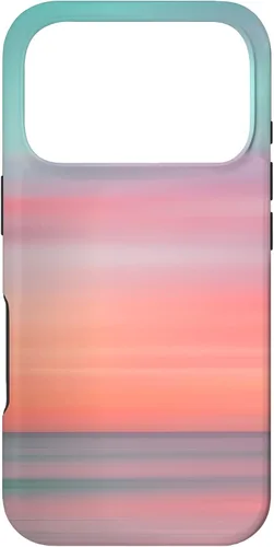 Vista 30 de Funda hawaiana para iPhone 17, diseño de playa tropical de Hawái, color azul melocotón