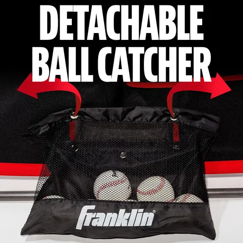 Vista 5 de Franklin Sports Franklin Sports - Red de lanzamiento y rebote unisex para jóvenes y béisbol 2 en 1, rojo, 68 x 44 de EE. UU
