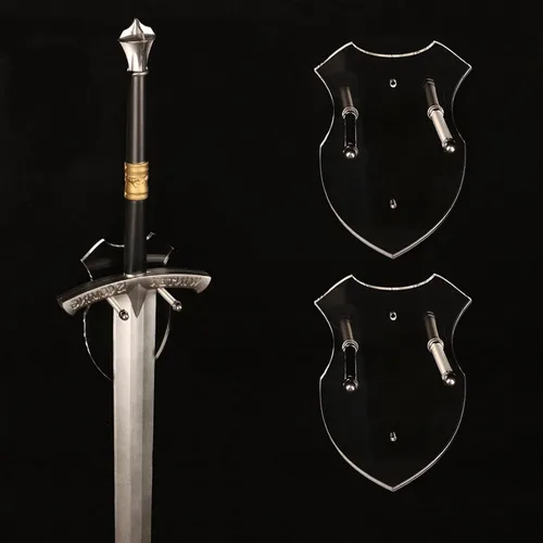 Vista 11 de WANLIAN Soporte de pared para espada, soporte de espada, gancho de pared, soporte de pared para espada, daga, hacha, keyblade sin pantalla vertical