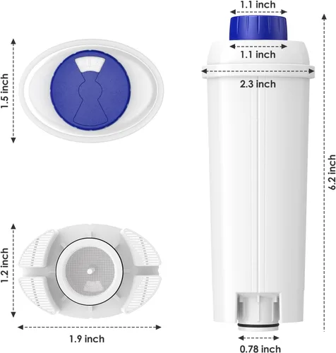 Vista 8 de Reemplazo de filtro de agua DLSC002 compatible con filtro de máquina de café Delonghi, suavizador de carbón activado para De'longhi Magnifica evo