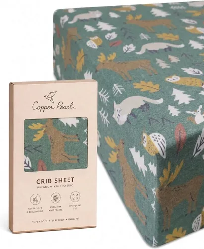 Vista 5 de Copper Pearl: Sábanas de punto prémium para cuna de bebé para niños y niñas, transpirables y suaves, sábanas ajustables para colchones estándar