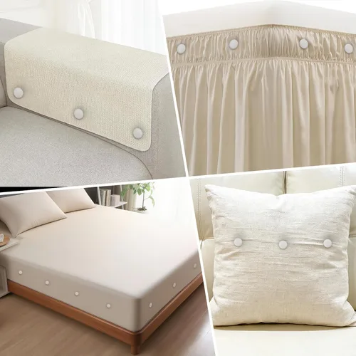 Vista 6 de Alfileres de tapicería para fundas de techo, alfileres o soportes para falda de cama, pasadores para sujetar la falda de cama en su lugar para Negro