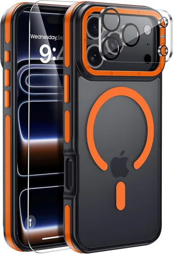 Vista 73 de Funda magnética para iPhone Air con protector de lente de cámara, protección grado militar de 10 pies, compatible con funda MagSafe Slim para iPhone