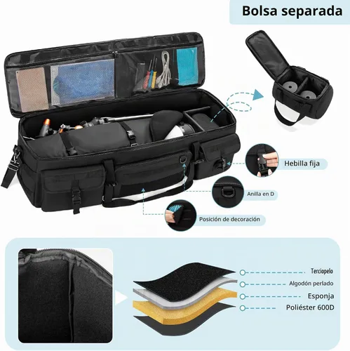 Vista 4 de HODRANT Funda de transporte para telescopio grande compatible