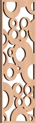 Vista 172 de 9 3/8"W x 24 3/8"H x 1/4"T Farwell Decorativos Paneles de Pared de Madera Calado, Hickory