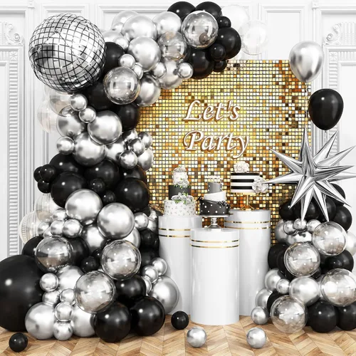Vista 20 de Kit de arco de globos de Halloween con globos de estrella de explosión de calabaza de aluminio, kit de guirnalda de globos negros, naranjas y beige