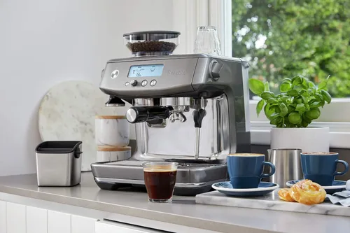 Vista 8 de Breville BES878BSS Barista Pro - Máquina de café expreso, acero inoxidable cepillado Trufa Negra
