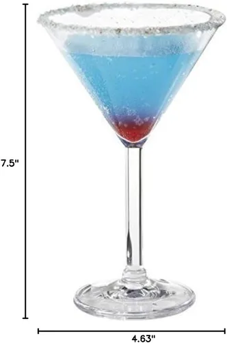 Vista 8 de G.E.T. SW-1407-1-SAN-CL-EC - Vasos de Martini de plástico resistentes a roturas, 10 onzas, transparentes (juego de 4)