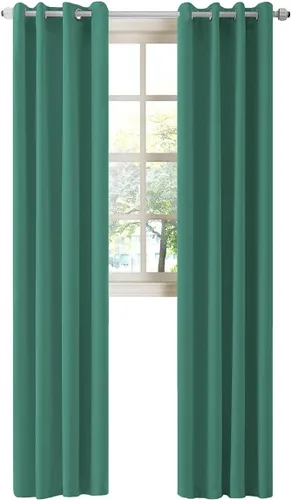 Vista 46 de LA PALMA Cortinas opacas con aislamiento térmico y ojales, para sala de estar, dormitorio, paquete de 2 paneles