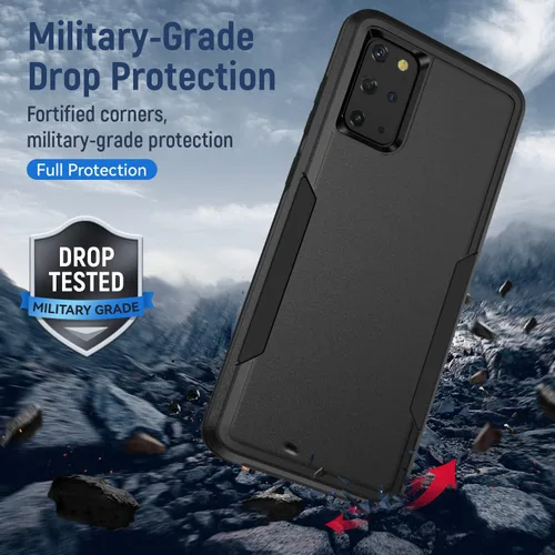 Vista 3 de Funda para Galaxy S20 Plus, con protector de pantalla HD [prueba de caídas de grado militar] Funda protectora resistente a prueba de golpes
