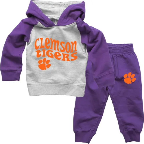 Vista 3 de Wes and Willy Conjunto de pantalón y sudadera con capucha universitaria para bebés y niños pequeños