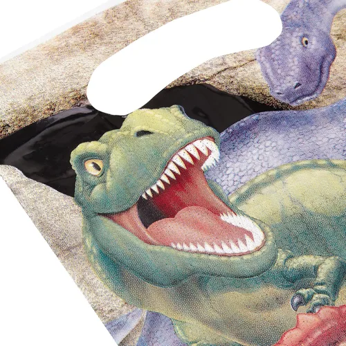 Vista 3 de Creative Converting Bolsas de regalo para fiestas de dinosaurios