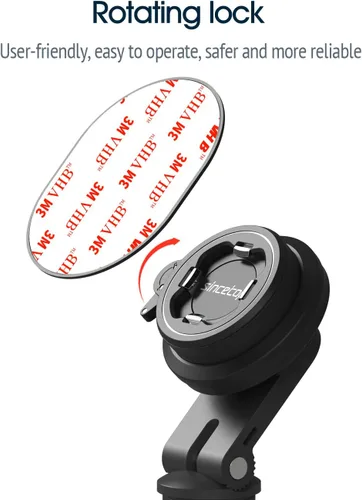 Vista 5 de Soporte de teléfono para motocicleta, soporte para teléfono celular con módulo amortiguador de vibraciones, soporte de manillar de bicicleta frontal