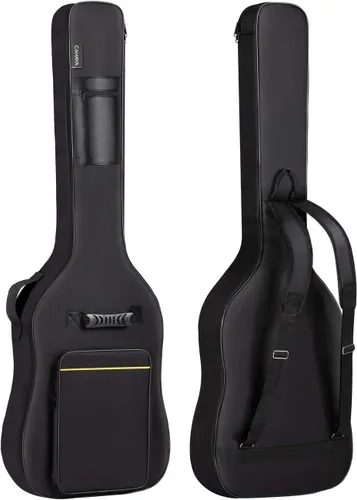 Vista 8 de CAHAYA CY0152 - Bolsa para guitarra acústica de 41 pulgadas, acolchado de 0.35 pulgadas, resistente al agua, correa de hombro ajustable doble