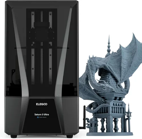 Vista 13 de ELEGOO Saturn 3 MSLA 12K Impresora 3D, Impresora 3D de Resina de Escritorio con LCD Monocromático de 10 Pulgadas, Voxeldance Tango Slicer