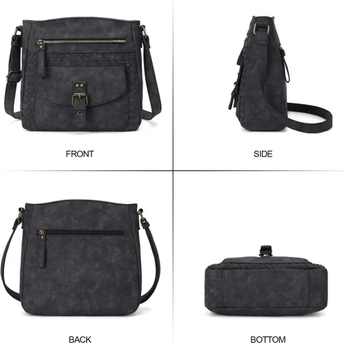 Vista 5 de KouLi Buir Monederos cruzados para mujer, bolsos de hombro de piel sintética, bolso bandolera Crossboby, medianos y múltiples bolsillos..