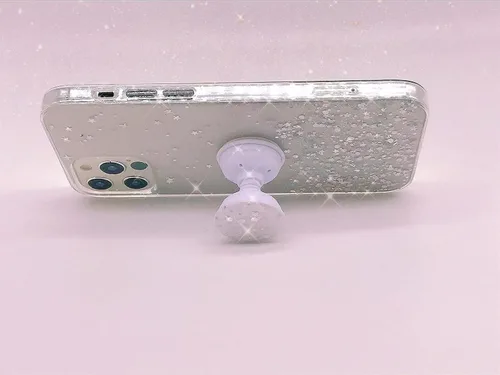 Vista 9 de Funda diseñada para iPhone 11 Pro Max para mujeres y niñas, con purpurina, bonitas, con soporte, funda protectora suave para teléfono para iPhone 11