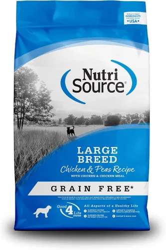 Vista 7 de NutriSource Alimento seco para perros de raza grande, carne de res y arroz, 26 libras Apoyo digestivo probiótico y prebiótico, piel y pelaje
