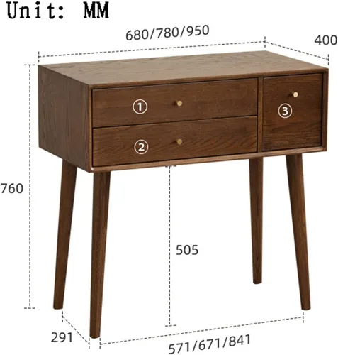 Vista 2 de HIHELO Tocador simple para dormitorio, tocador pequeño, escritorio, juego de taburete de maquillaje de madera con cajón, tocador para tocador