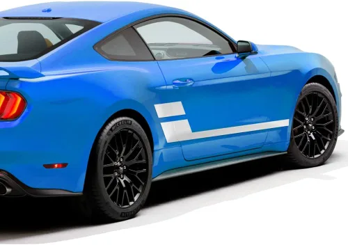 Vista 8 de Kit de calcomanías de calcomanías para Ford Mustang S550 GT350 GT500 2015-2022 (negro brillante)