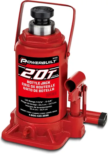Vista 8 de Powerbuilt 640911 - Gato de botella de 6 toneladas, hidráulico, base estable para trabajo pesado, capacidad de elevación de 12000 libras, válvula