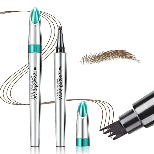 Vista 12 de Lápiz de cejas Microblading Pen Micro 4 Point Brow Pen Lift & Snatch Maquillaje de cejas de larga duración Impermeable y a prueba de manchas Cabello