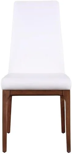 Vista 8 de MILAN Esmeralda - Juego de comedor de 5 piezas de chapa de nogal con sillas de madera blanca de 2 tonos