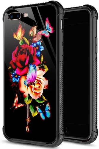 Vista 29 de ZHEGAILIAN Funda para iPhone 7/8 Plus, protección de grado militar, esquinas a prueba de golpes, funda antiarañazos para iPhone 7/8 Plus, girasol