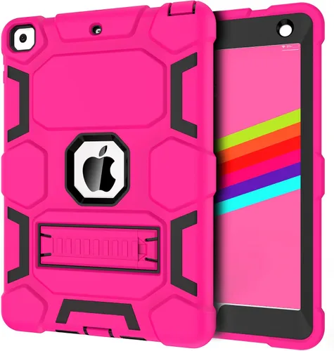 Vista 24 de CCMAO Funda para iPad de 6ª/5ª generación (9.7 pulgadas, 2018/2017), iPad Air de 2ª generación (2014) con soporte, funda protectora híbrida a prueba