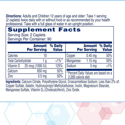 Vista 6 de Citracal Suplemento de calcio Maximum Plus - Citrato de calcio con vitamina D3, zinc y minerales esenciales para apoyo a la salud ósea, a partir