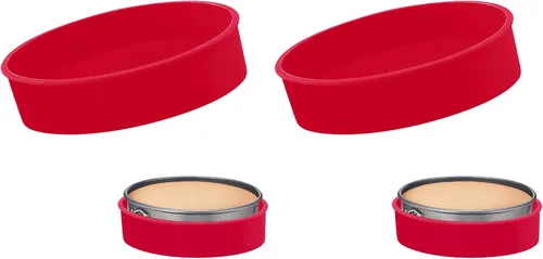 Vista 8 de Protector de Molde Desmontable de Silicona para Cheesecake para Molde Desmontable Redondo de 7'', 7.5'', Protector de Baño María para Cheesecake