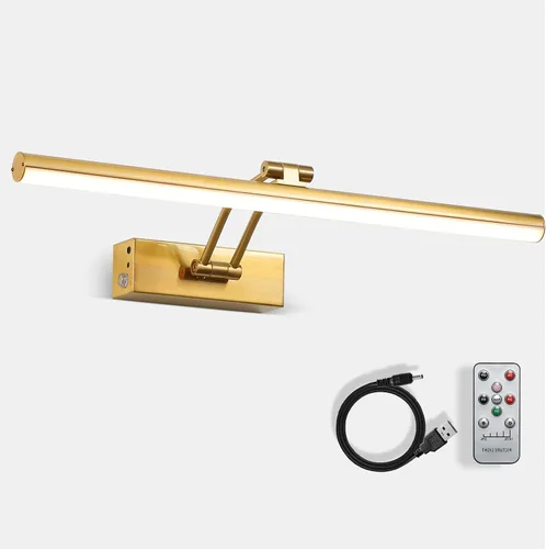 Vista 9 de Luz para Cuadros, Luz para Cuadros de 16" con Batería AA, Luz para Marco de Cuadros de Metal Completo, Luces Inalámbricas para Cuadros con Control
