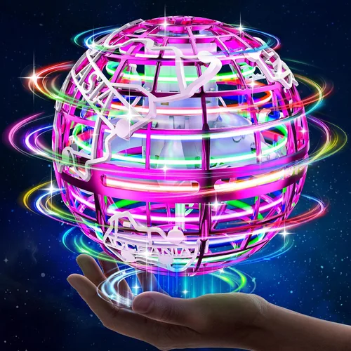 Vista 9 de RIEYON Bola de orbe voladora 2025 Actualización Hover Boomerang Ball 6 efectos de iluminación, juguetes geniales para niños, adolescentes y adultos