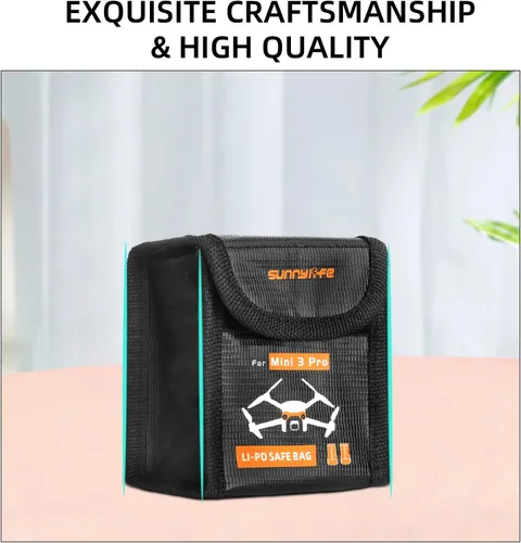 Vista 5 de Mini 3 4 5 Pro Lipo Bolsa de batería para DJI Mini 5/4/3 Pro/Flip RC Cámara Drone Accesorios ignífugos a prueba de explosiones Baterías Funda