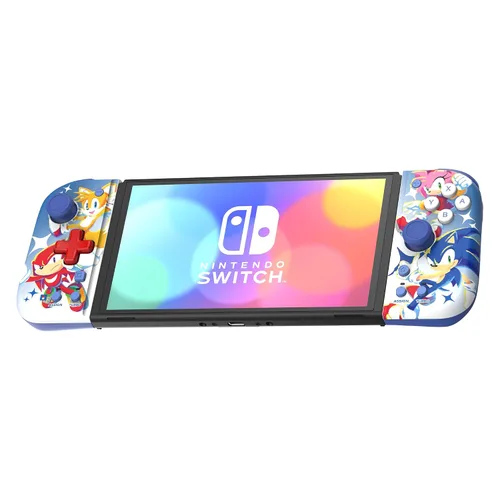 Vista 2 de HORI Nintendo Switch Split Pad Compact (Sonic the Hedgehog Edition) Ergonomic Controller for Handheld Mode - Officially Licensed by Nintendo and SEGA