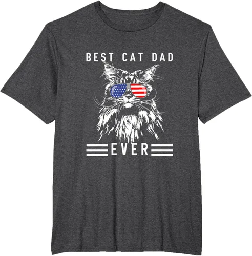 Vista 18 de Funny Maine Coon Cat Best Cat Dad Ever Funny Cat Maine Coon Camiseta, Negro, S