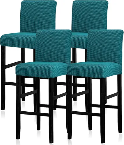 Vista 9 de Lellen - Fundas para taburete de bar de jacquard, fundas para silla de taburete de bar, fundas para silla de bar, fundas para taburete de bar