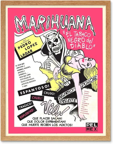 Vista 9 de Wee Blue Coo Marihuana Story - Póster enmarcado para decoración de pared, 12 x 16 pulgadas