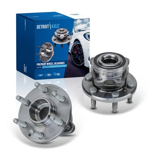 Vista 60 de Detroit Axle - Par de cojinetes de rueda delantera/trasera para Ford Edge 11-14, 09-19 Flex, 13-19 Police Interceptor Sedan, 14-18 Police Sedan